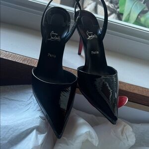 Christian Louboutin Black Apostropha Sling